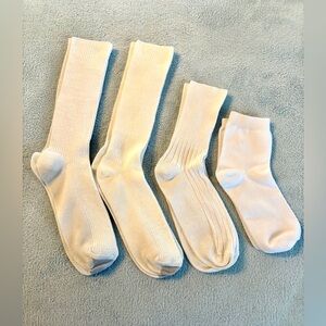 Women Socks Gold Toe & Unknown 4 pair White High and Low